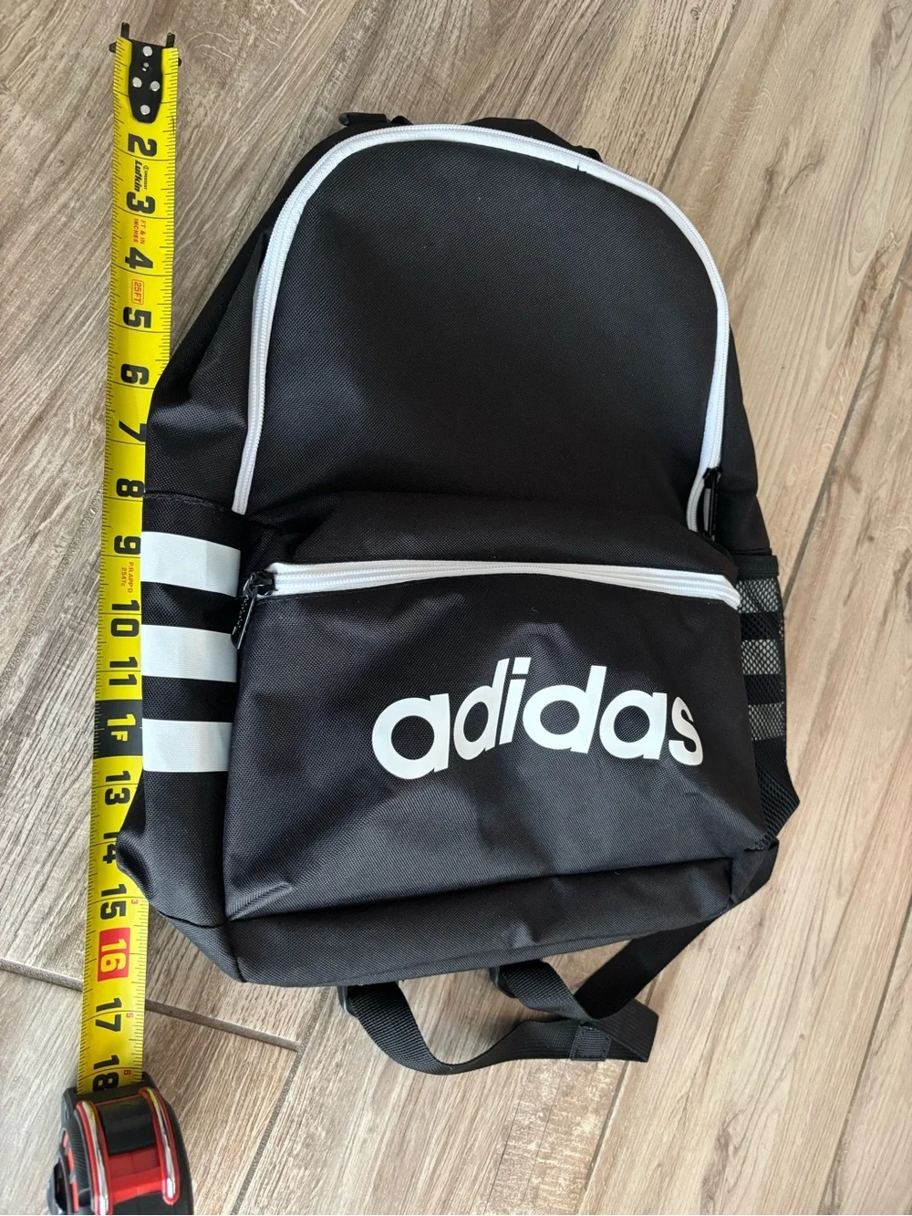 adidas Black and White Logo Backpack new without tags